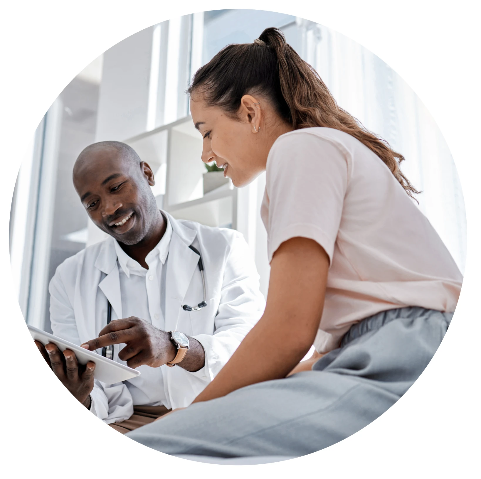 Doctor and young woman patient