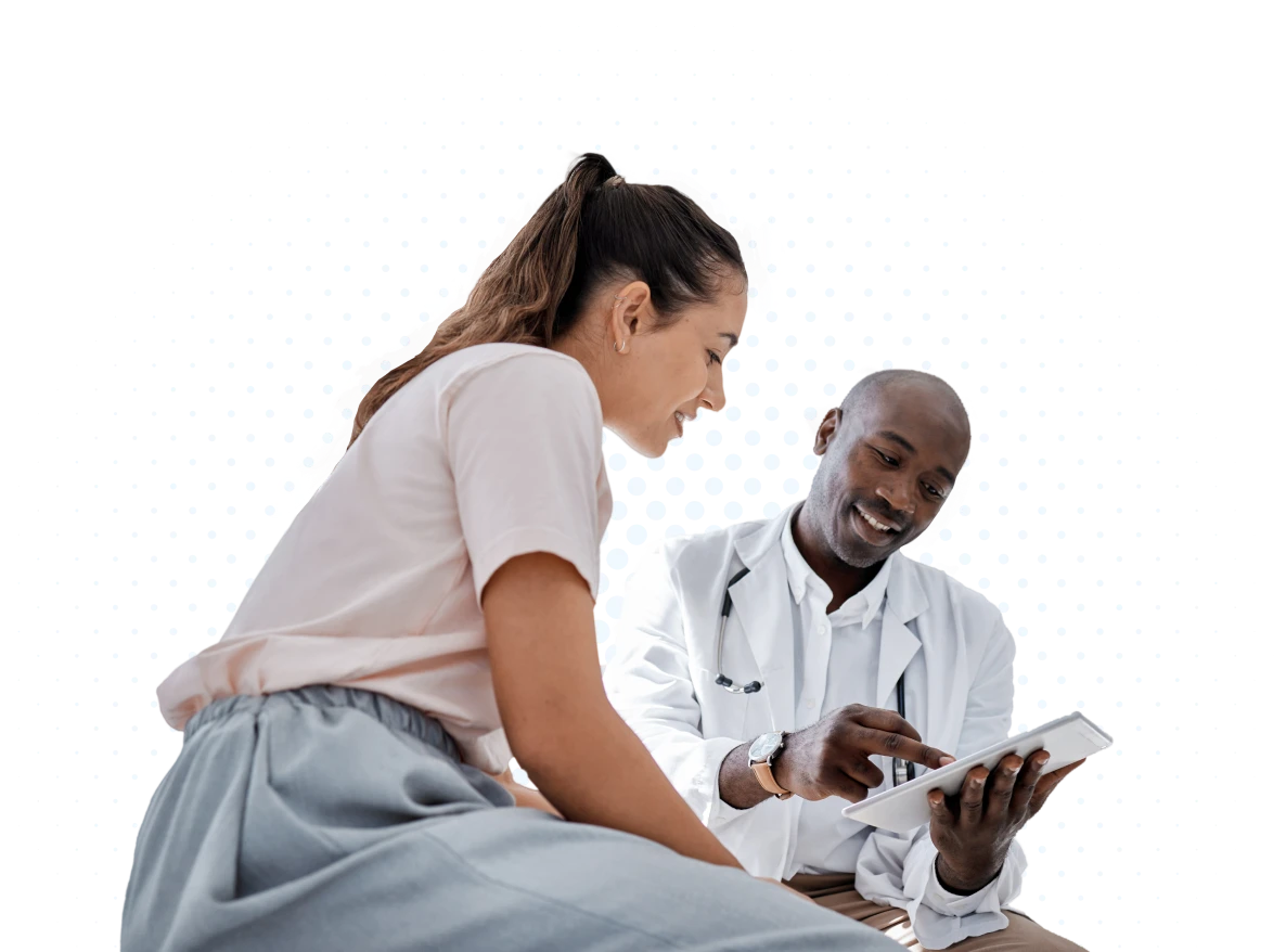 Doctor and young woman